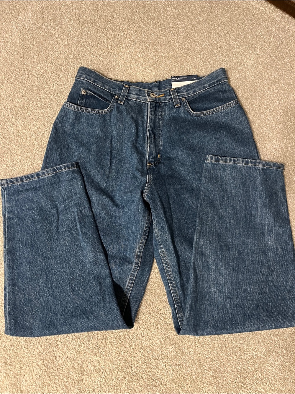 NWT Lands' End Women’s High Rise Wide Leg Jeans 100% cotton size 12 x 30